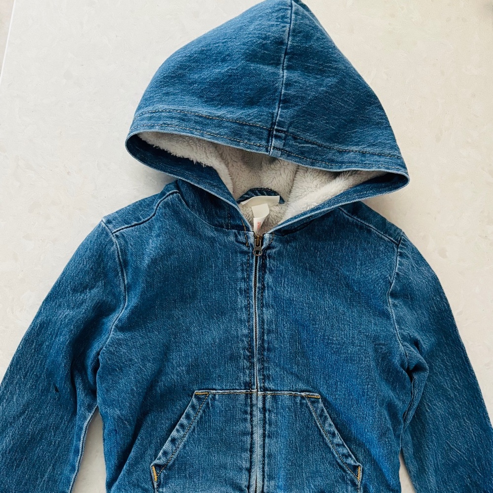 Cozy Faux Fur Lined Jean Jacket--Unisex